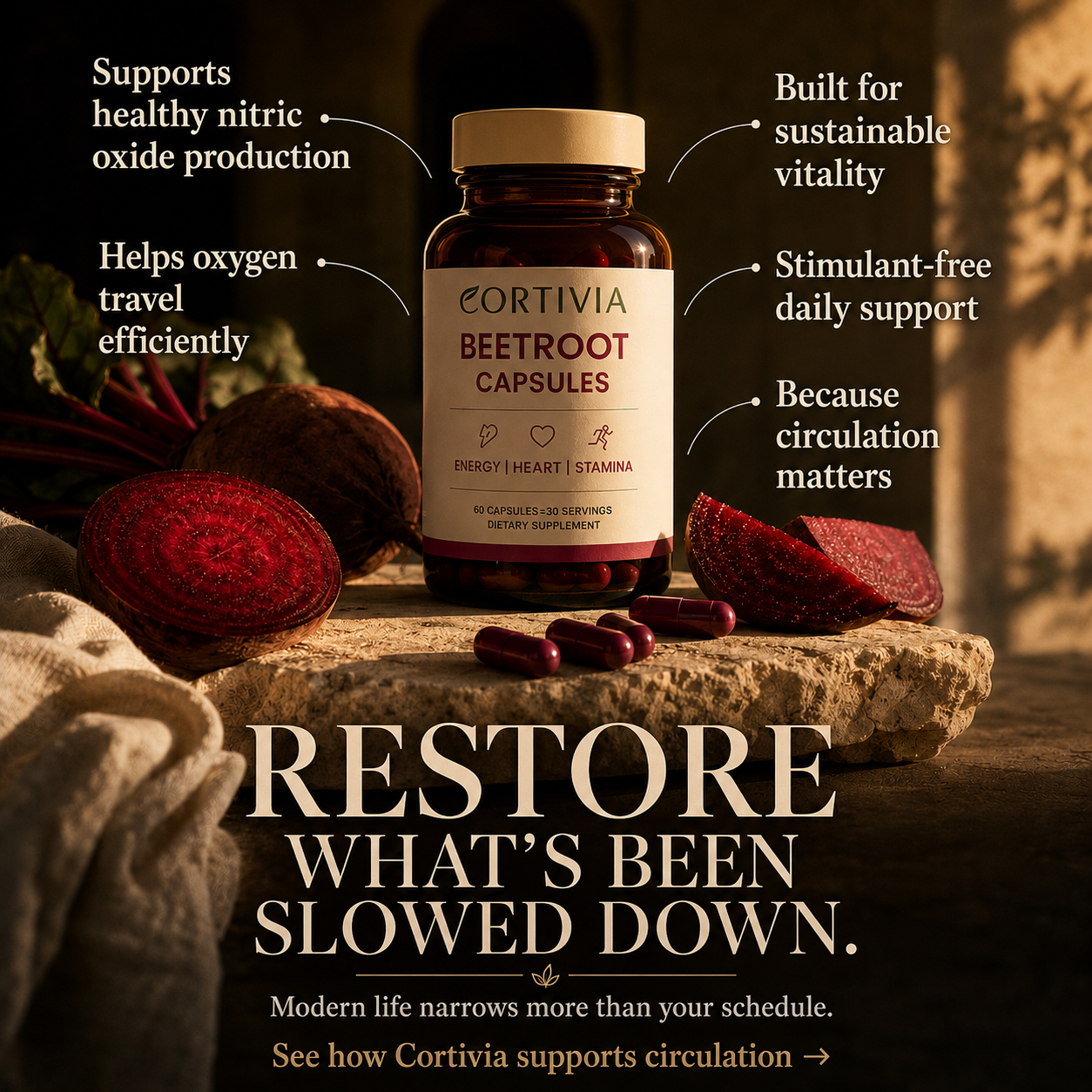 Cortivia Organic Beetroot Capsules