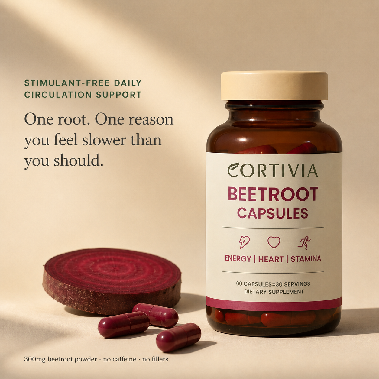 Cortivia Organic Beetroot Capsules