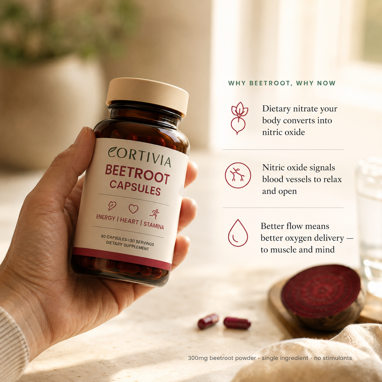 Cortivia Organic Beetroot Capsules