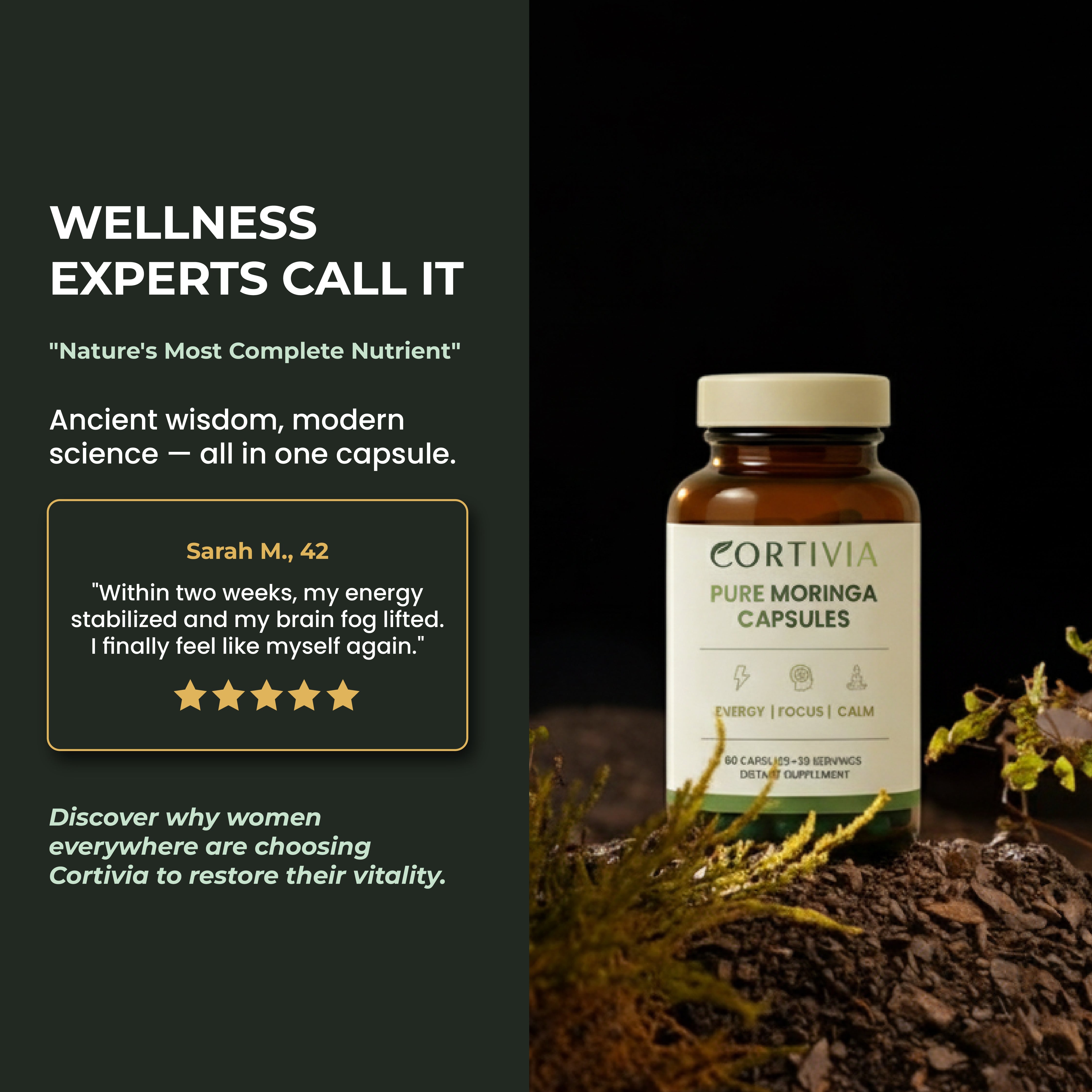 CORTIVIA PURE MORINGA CAPSULES